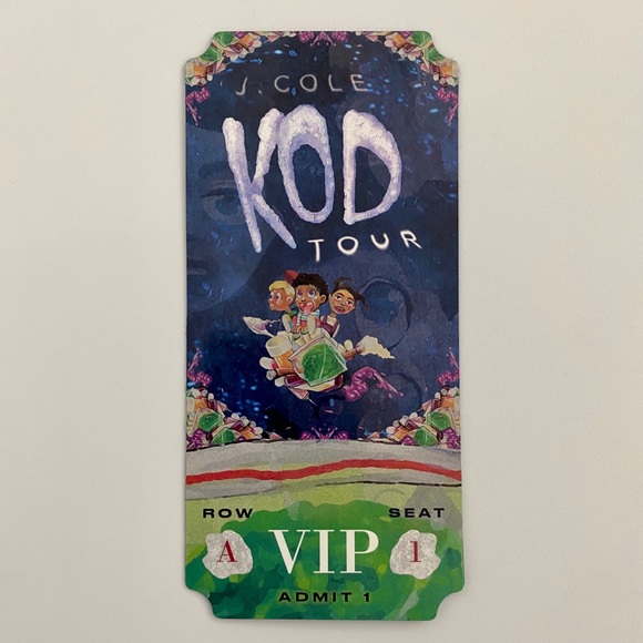 J. Cole - VIP Ticket Souvenir, “KOD” Tour 2018 - Picture 4 of 4